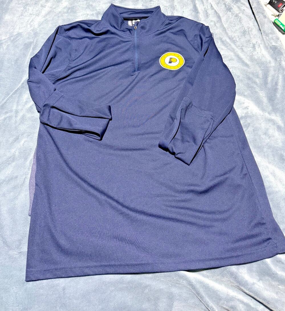 Ultra Game NBA Indiana Pacers Quarter Zip Pullover Men's Large Navy Blue Poly